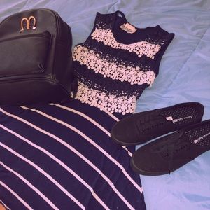 Blue And White Dress